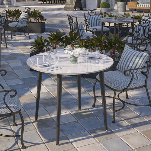 80cm large round marble dining - large,