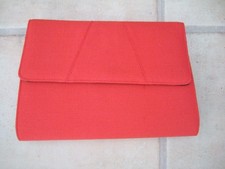 Jacques Vert Red Clutch Bag with detachable Strap,New without Tags