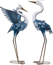 Metal Heron Garden Statues