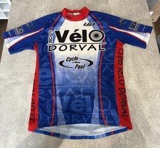 Louis Garneau Club Vélo Dorval Cycling Jersey – Size M – Red & Blue