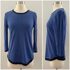 Jigsaw Top Medium Blue 3/4