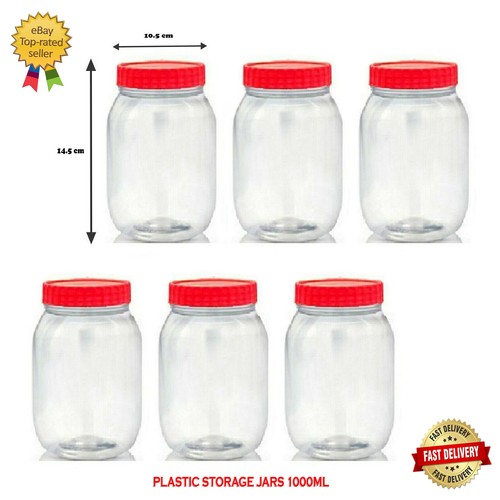 Plastic storage jar with - jar,