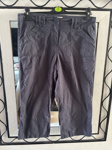 Cropped linen style trousers - cropped,