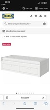 IKEA Brimne Day-bed frame with 2 drawers, white, 80x200cm.