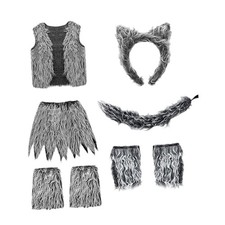 Kids Wolf Costume Set Headwear