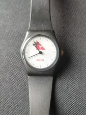 Vintage Qantas Quartz Watch With Airplane Second Marker, please read