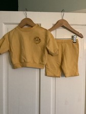 NEXT BABY BOYS 0-3 MONTHS TRACKSUIT, YELLOW LION JUMPER, JOGGERS COMBINE POST