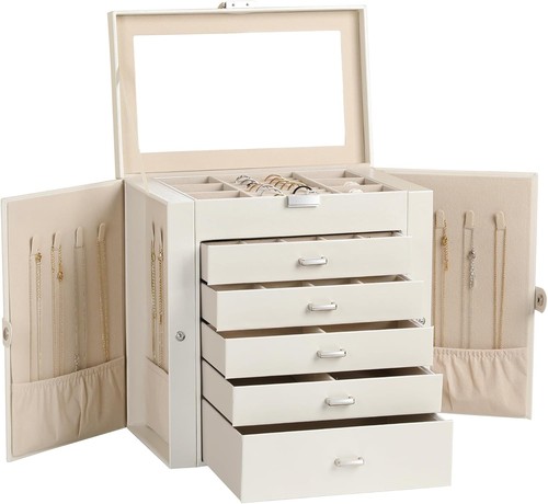 Large jewelry box tier - large, box,6-tier