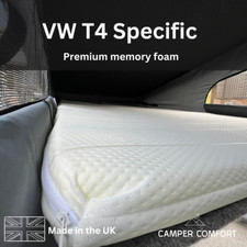 VW T4 Campervan Pop Top, Elevating Roof Bed Premium Memory Foam Topper Mattress