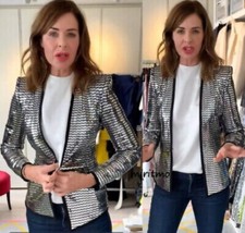 Zara Silver Sequin Jacket