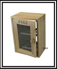 WOODEN HEVEA WOOD EGG CUPBOARD