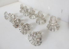 Victorian Glass Knobs Drawer Handles Pulls Cupboard Dresser Old Antique Vintage