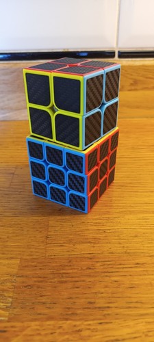 Qiyi 3x3x3 and 2x2x2 - 3x3x3, carbon