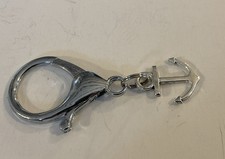 Nautical Metal Pendant Shaped Silver Colour Anchor Keyring. Ideal Gift. O18 12