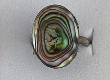 Adjustable Pāua/Abalone Shell Ring. Gift Boxed.