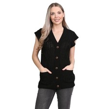 Sleeveless cable knitted - sleeveless,