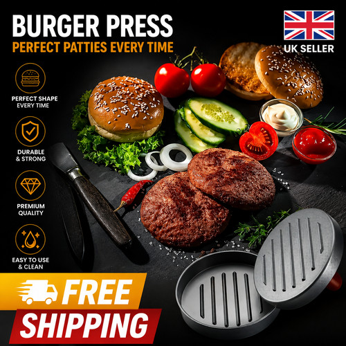 Burger press round stainless - burger,