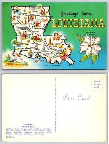 Greetings louisiana map - greetings,