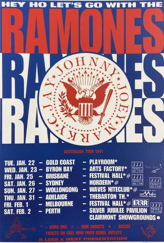 Ramones 1991 australian tour - ramones,