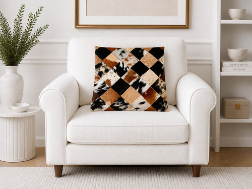 Genuine cowhide cushion cover - cushion,