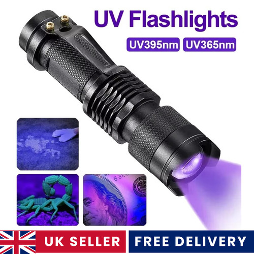 Flashlight 365 395nm led - uv,
