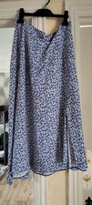 Ladies Blue And White Long Skirt