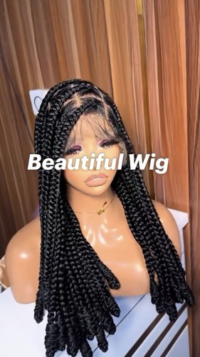 Black cornrow braided wig - cornrow,