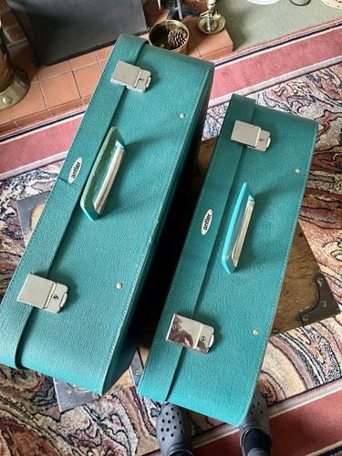 Two vintage antler - vintage, suitcases