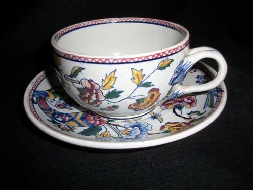 Antique gien cup and saucer - antique,