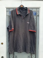 Vintage Fila Polo Neck Tshirt Mens Size Extra Large Grey And Red