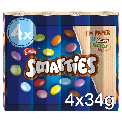 Smarties milk chocolate tube - smarties,
