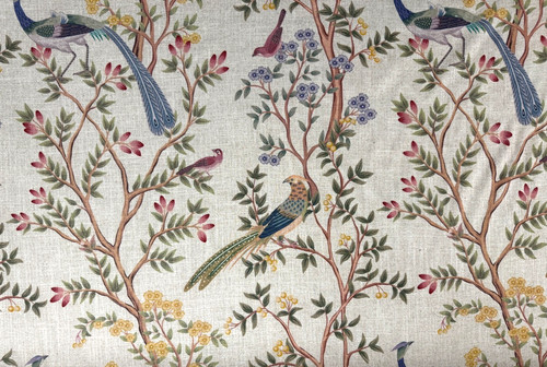 Floral paradise bird linen - paradise,