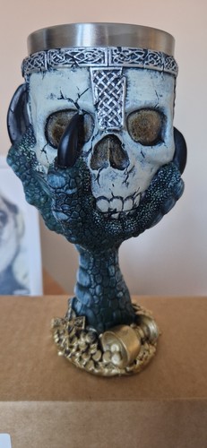 Gothic chalice goblet - goblet, skull