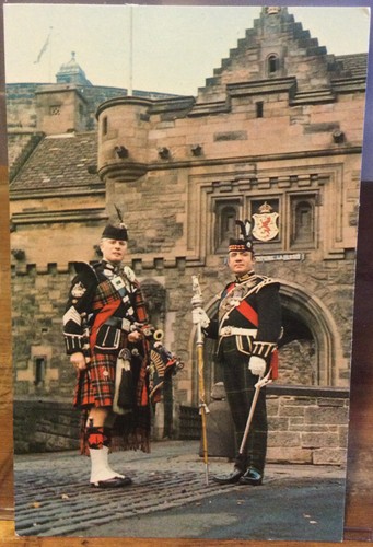 Scottish postcard pipe major - scottish,