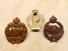 Genuine, British, Royal Armoured Corps, Tank Corps & Tank Regt cap badges