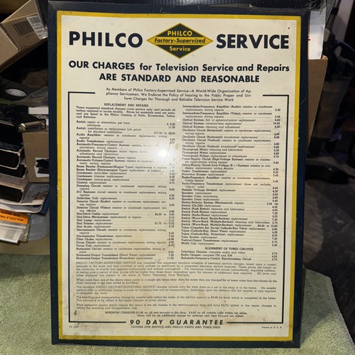Vintage philco service - vintage,
