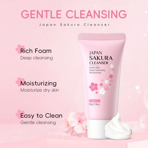 Sakura rich foam face cleanser - foam,