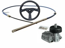 Ultraflex 14ft Heavy Duty Low Friction Outboard Steering Cable Helm & Wheel Kit