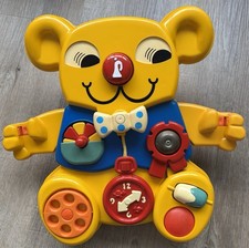 Matchbox 1981 Vintage Yellow Teddy Bear Baby Cot Activity Toy