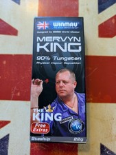Rare Winmau Mervyn King Black 90% Tungsten Darts 22g