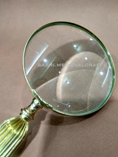 Vintage brass magnifying glass - vintage,