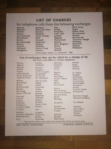 Telecoms memorabilia gpo list - memorabilia,