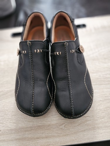 Clarks loop black leather - black,