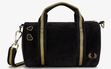 Fred Perry Velour Barrel Bag