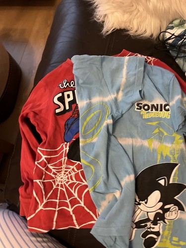 Sonic and spider man tee - sonic,