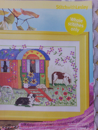 Colourful romany caravan - colourful,
