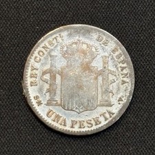 Spain 1901 1 Peseta Silver