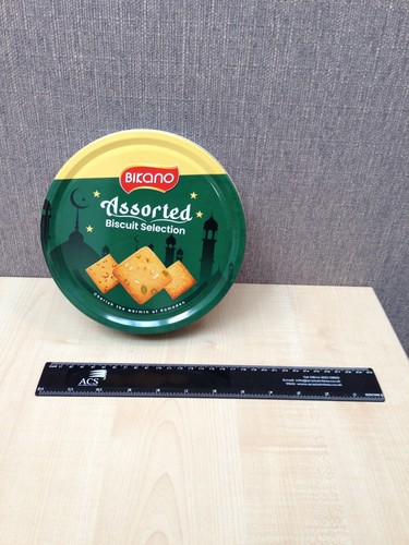 Round tin box - round, lid