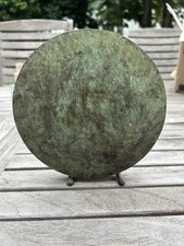 Vintage Bowman Vase Bronze Copper Patina Sculpture 1996 6.5” diameter