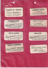 CHEMISTS BOTTLE LABELS - 8